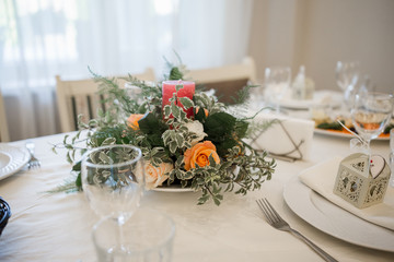 wedding table in a restaurant