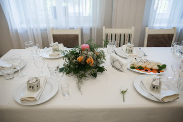 wedding table in a restaurant