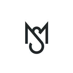 S N Letter Logo Lettermark SN Monogram - Typeface Type Emblem Character Trademark