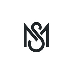 S N Letter Logo Lettermark SN Monogram - Typeface Type Emblem Character Trademark