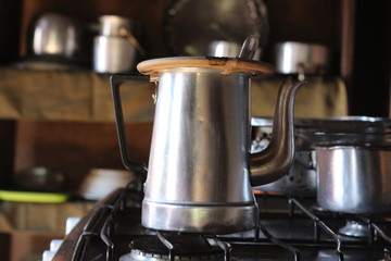 coffee pot in old house