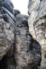 Beautiful sandstone formation Tyssa Walls at Tisa, Usti nad Labem, Czechia   