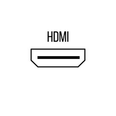 Hdmi icon from electronic devices collection. Line vector sign, symbol for web and mobile. Stock Vector illustration isolated on white background.