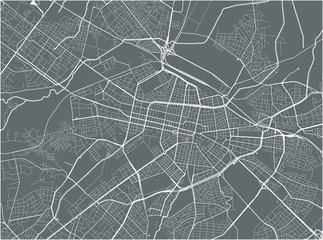 map of the city of Sofia, Bulgaria