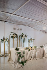 wedding table in a restaurant