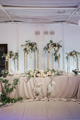 wedding table in a restaurant