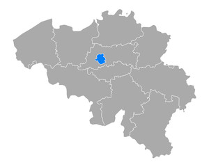 Karte von Brüssel in Belgien