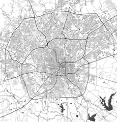 map of the city of San Antonio, Texas, USA