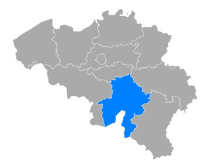 Karte von Namur in Belgien