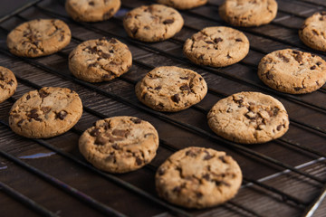 Freshly baked, homemade and delicious handmade chocolate cookies