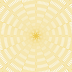 Yellow geometric lined vector illustration isolated on white background. Creative line pattern for cover. Abstract straight tiny line texture ornament design, repeating tiles. minimalistic shape