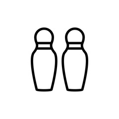 bowling pin icon design, flat style icon collection