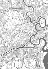 map of the city of Ho Chi Minh City, Vietnam