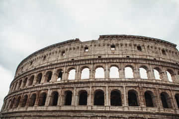 Fototapeta na wymiar retro photo of Colosseum , arena from Roman Empire 