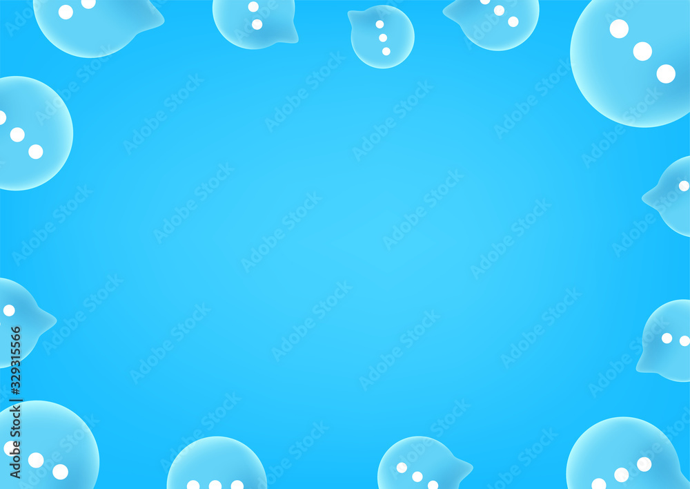 Aufkleber chat wallpaper. social media message vector background. copy space for a text