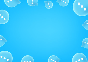 Chat wallpaper. Social media message vector background. Copy space for a text