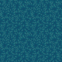 Vector seamless texture with theme leaf. Dark blue background.
