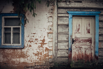 Grunge wall of abandoned house