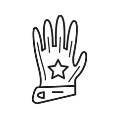 glove icon design, flat style icon collection