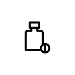 Vector illustration, pill and bottle icon design