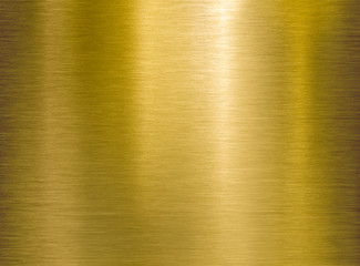 Gold or brass brushed metal background or texture