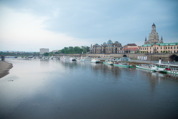 Landscape of Elbe river in Dresden