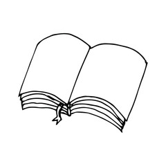 Book hand drawn illustration vector