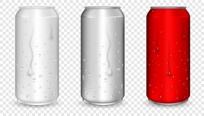 Realistic metallic cans