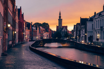 Cityscape of  town in Belgium