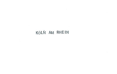 Köln am Rhein Stempel auf Papier