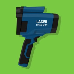 Handheld Speed Radar Lidar Laser Camera Gun Police Officer Operator Detection Speed Doppler Effect Reflection Electronic Device Equipment Tool Limit Speed Vehicle Roadway Monitor Alert Warning © Pepermpron
