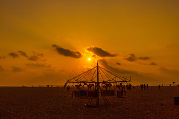 Fototapeta premium sunset at the sea