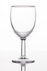 empty wine glass isolated on white background
