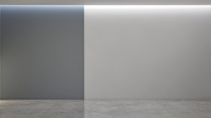 Large luxury modern minimal bright interiors room mockup illustration 3D rendering