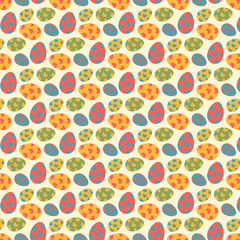 seamless easter egg pattern and background vector illustration