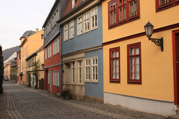 Fototapeta na wymiar Romantische Altstadtgasse in Rudolstadt