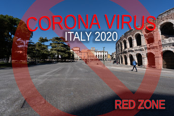 Corona Virus Italy, Red Zone, Covid 19