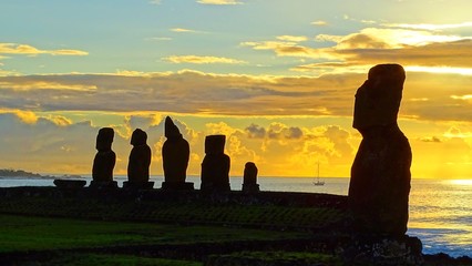 South America, Chile, Archipelago Polynesia, Easter Island