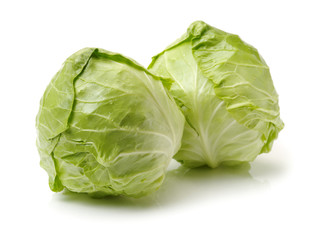 Fototapeta premium Green cabbage isolated on white background