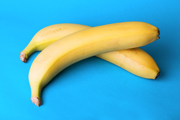 bananas on a blue background