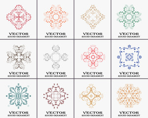 Set of round ornaments
