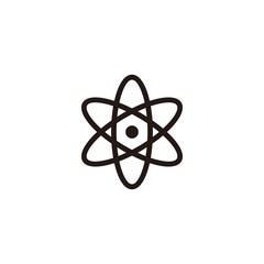 Simple molecule flat icon design vector