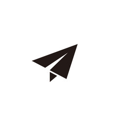 Simple paper plane flat icon design vector