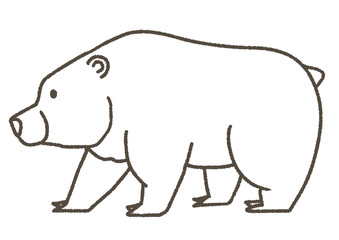 イラスト素材　くま　熊　全身　アイコン