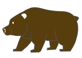 イラスト素材　くま　熊　全身