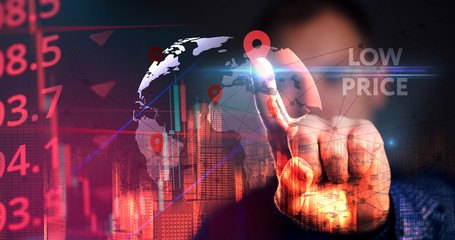 Low Price. Business concept for Price are the lowest in relation to other things of same kind. Oil...