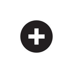 Simple plus flat icon design vector