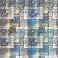 Seamless abstract pattern. Gray with blue and pale yellow splashes grunge print.