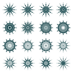 Set of geometric ornaments