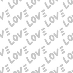 Romantic seamless background in sketch style.